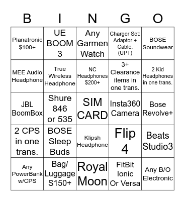 December MCO-SB1 Contest Bingo Card