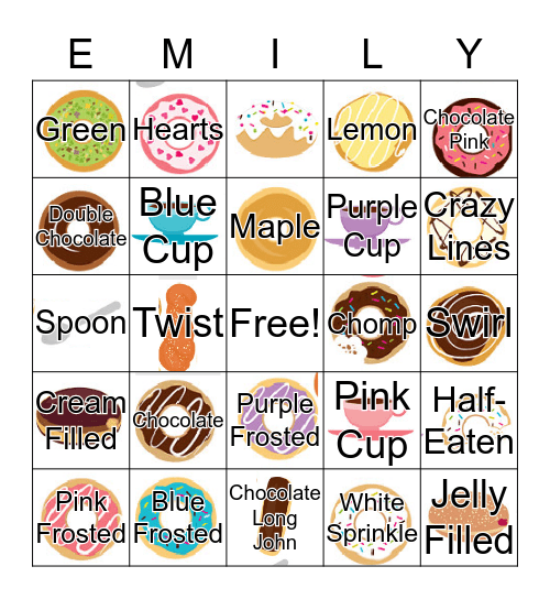 Donut Bingo Card