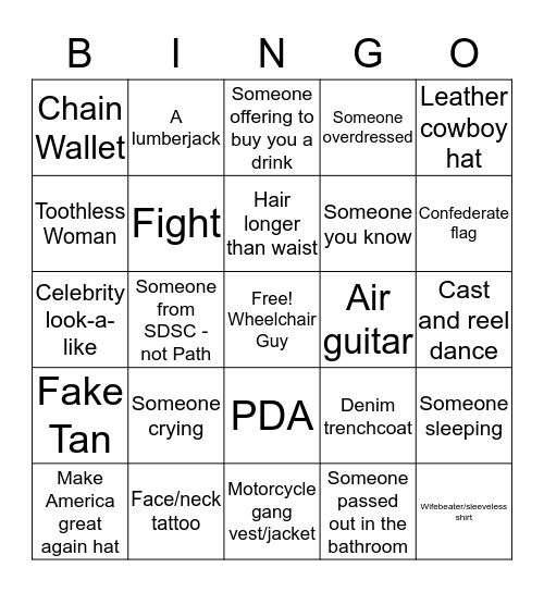 North Star Bingo Card