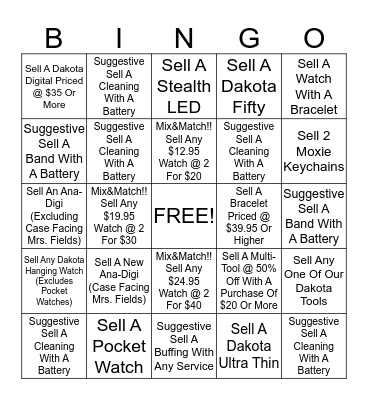 BLACK FRIDAY BINGO Card