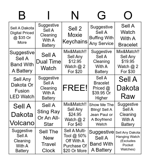 BLACK FRIDAY BINGO Card