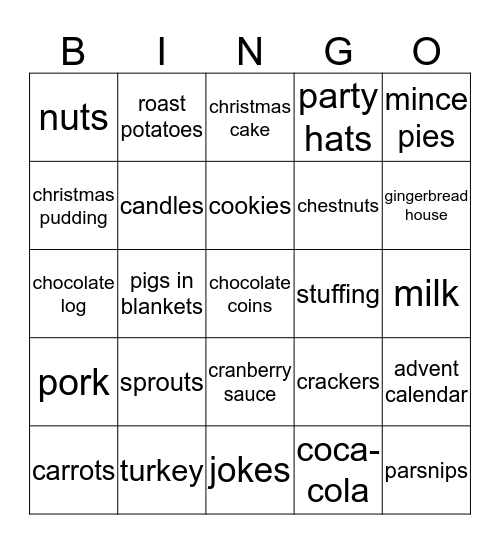 Christmas Bingo Card