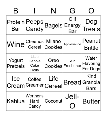 Pumpkin Spiced Things That Should Not Be Bingo Card