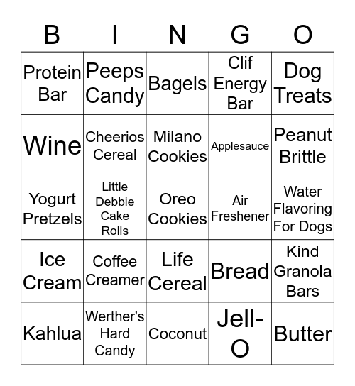 Pumpkin Spiced Things That Should Not Be Bingo Card