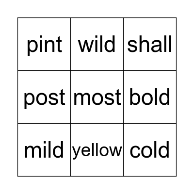 Sight Word Bingo List #10 Bingo Card