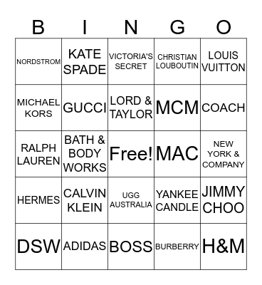 KING OF PRUSSIA  Bingo Card