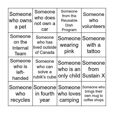 VOLUNTEER APPRECIATION! Bingo Card