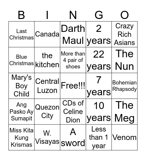 IRCC's Christmas People's bingo!!! Bingo Card