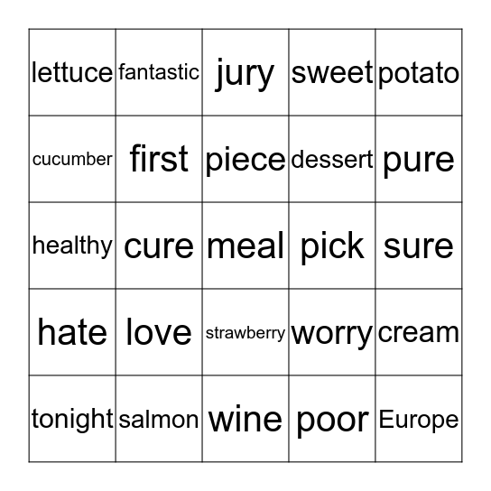 Review 47 & 48  Bingo Card