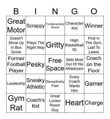 Brad Davison Announcer Bingo Card