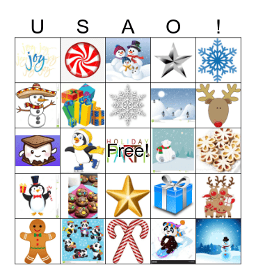 2018 USAO Holiday Party Bingo Card