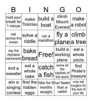 Do you think  Bingo Card
