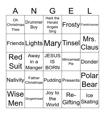 Christmas Bingo Card