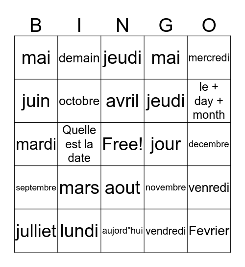 Rihanna Leka Bingo Card