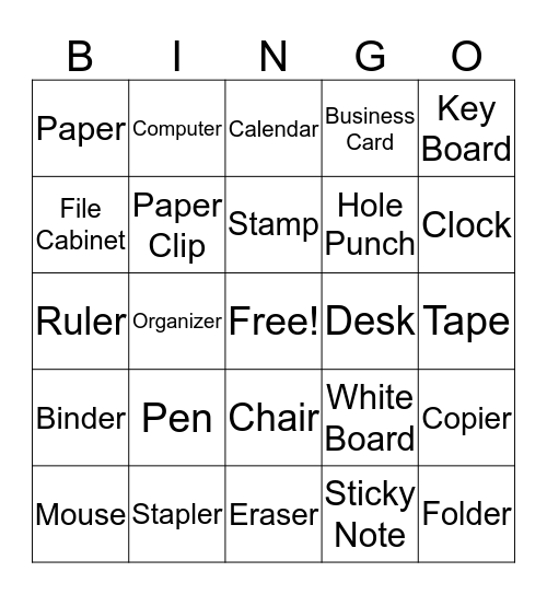 Office Bingo Card