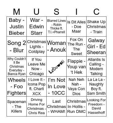 102 Bingo Card