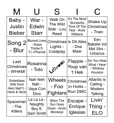 107 Bingo Card