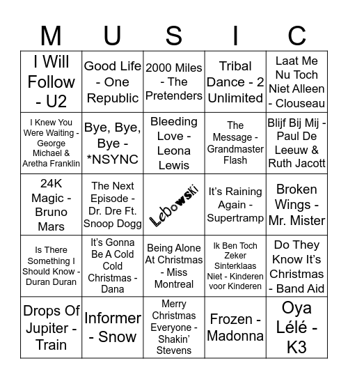 201 Bingo Card