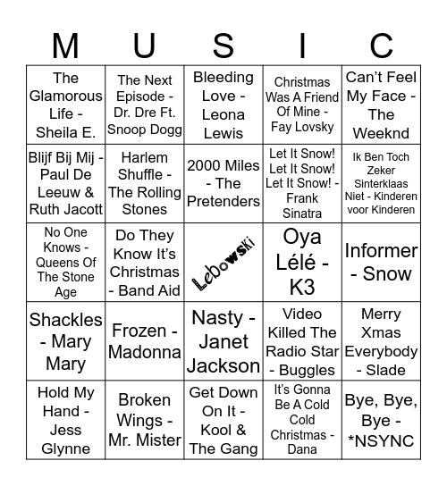 203 Bingo Card