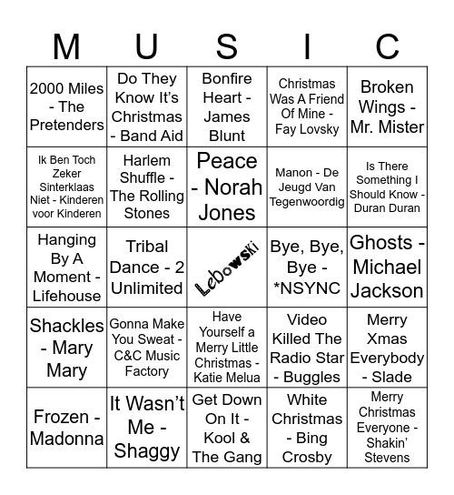 207 Bingo Card