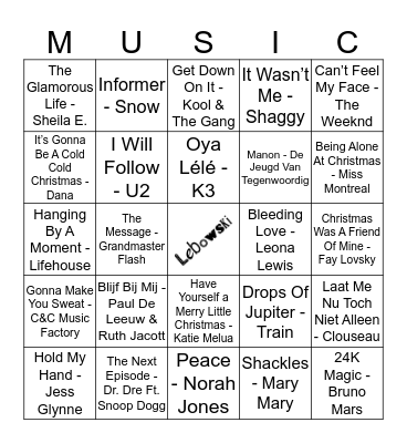 212 Bingo Card