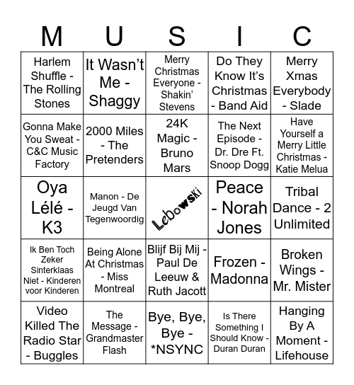 213 Bingo Card