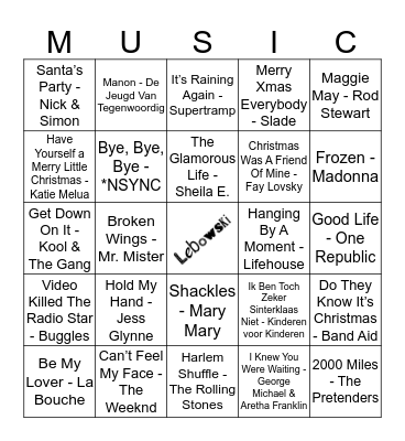 216 Bingo Card