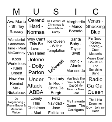 302 Bingo Card