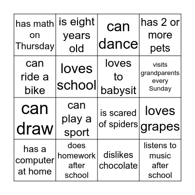 FIND SOMEONE WHO... Bingo Card