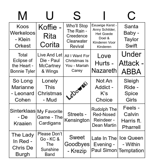 303 Bingo Card