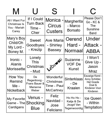 311 Bingo Card