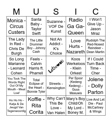 312 Bingo Card