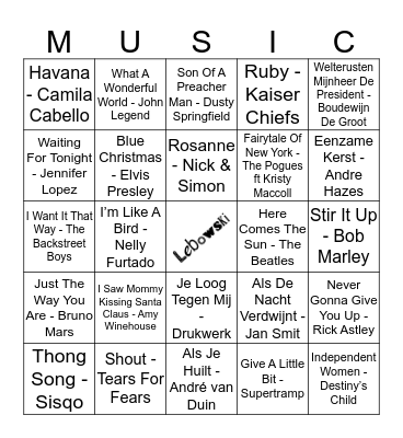 409 Bingo Card