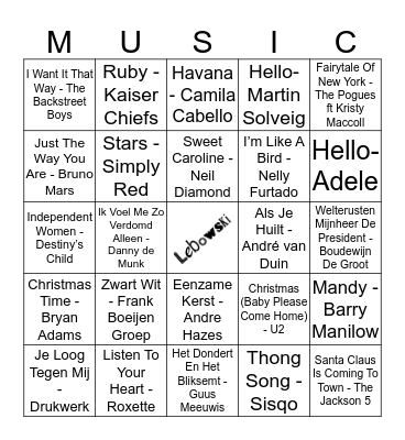 412 Bingo Card