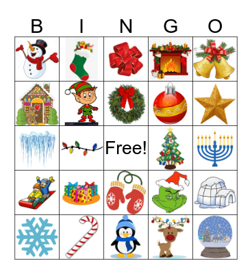 Holiday BINGO Card