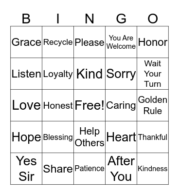 Bingo Card