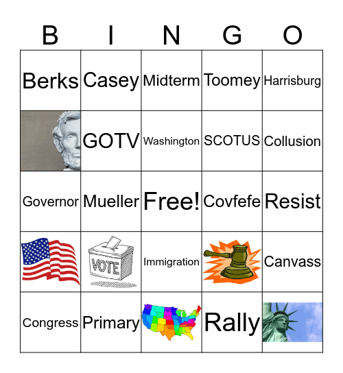 Indivisible Bingo Card