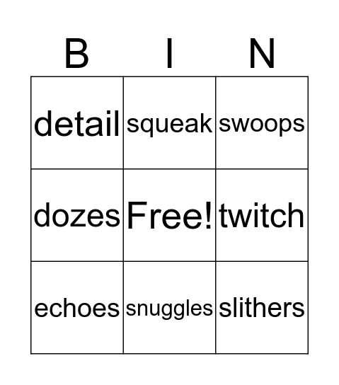 Bat Loves the Night Bingo Card