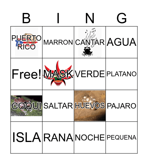 COQUI Bingo Card