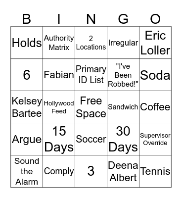 Fraud & Safety Bingo!  Bingo Card