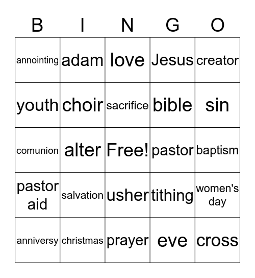 YPD  Bingo Card