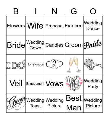 Wedding Bingo  Bingo Card