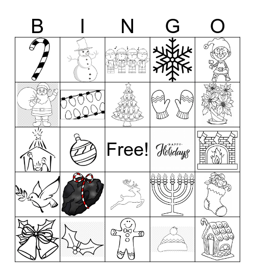 Holiday Bingo Card