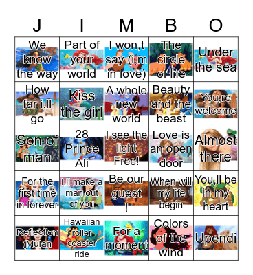 MASTER MUSIC CALL CARD Bingo Card