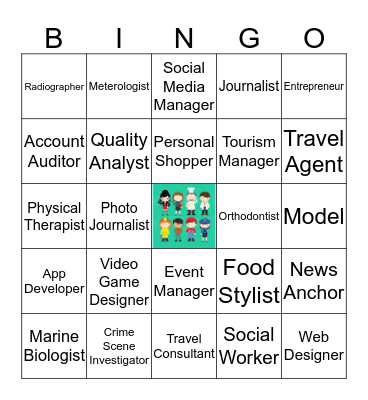 Career Exploration Bingo Card