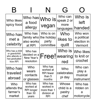 Bingo Card