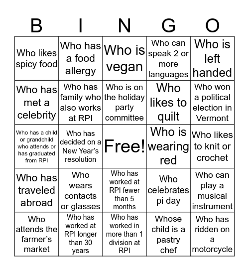 Bingo Card