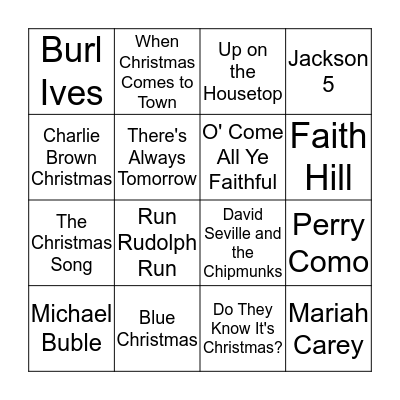 Holiday Bingo 3 Bingo Card