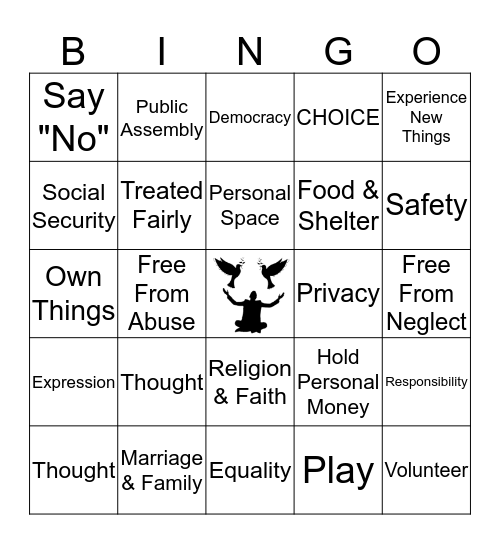 Human Rights Bingo! Bingo Card