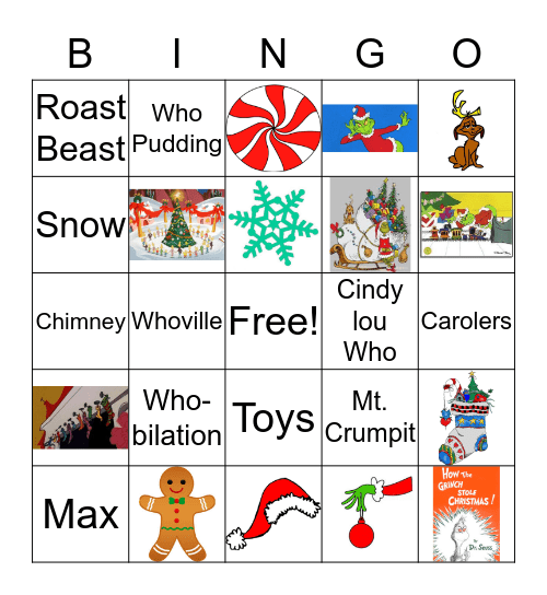 Grinch Bingo Card